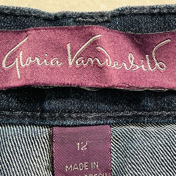 Gloria Vanderbilt Amanda Womens Mid-Rise Tapered Blue Slimming Jeans Size 12 NWT - Picture 5 of 10